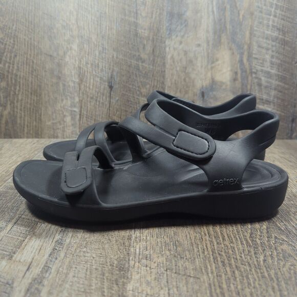AETREX JILLIAN SPORT SANDALS BLACK WOMEN’S Size 8 LIGHTWEIGHT WATER FRIENDLY - Picture 6 of 13